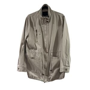 Miss London Black Label Womens Jacket - Size Large - Beige Safari Style